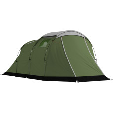 Camping Tent Waterproof Camping Tent with Two Room for 3-4 Person Waterproof, Green