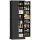 65" Kitchen Cabinet, Kitchen Pantry Cabinet with 4 Doors and 16 Door Shelves for Dining Room, Black