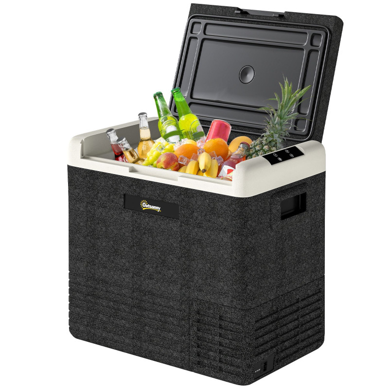 12 Volt Car Refrigerator, 53QT Car Fridge Electric Cooler, 12/24V DC and 100-240V AC, -68-68 ℉, Portable Refrigerator