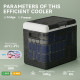 12 Volt Car Refrigerator, 53QT Car Fridge Electric Cooler, 12/24V DC and 100-240V AC, -68-68 ℉, Portable Refrigerator