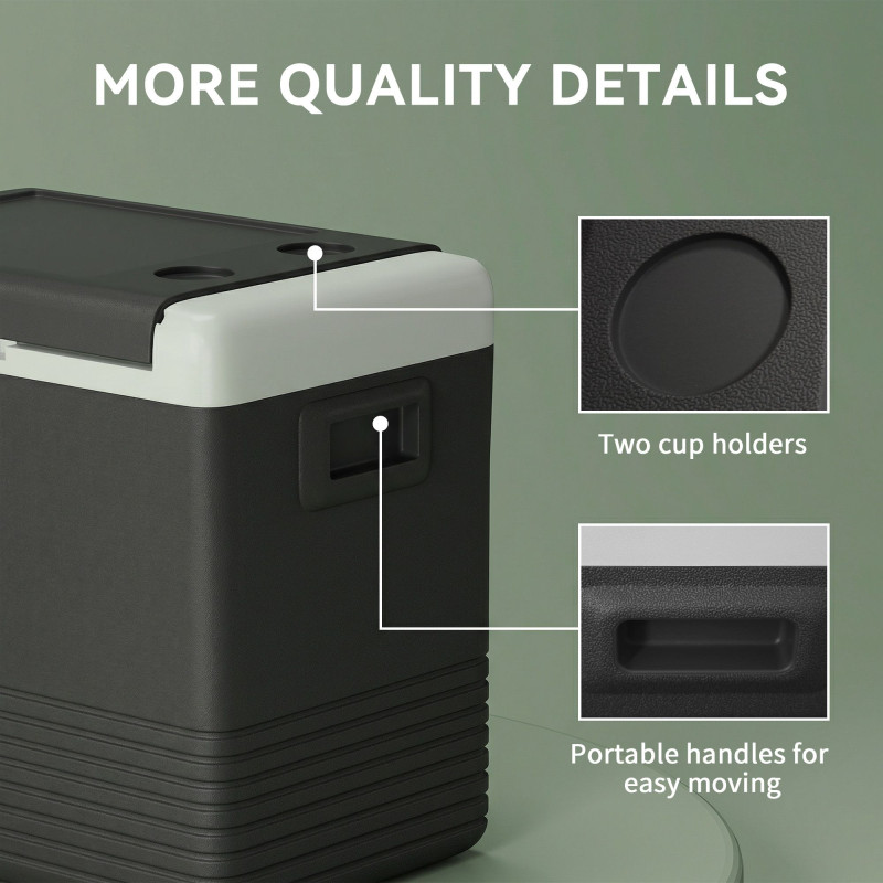12 Volt Car Refrigerator, 53QT Car Fridge Electric Cooler, 12/24V DC and 100-240V AC, -68-68 ℉, Portable Refrigerator