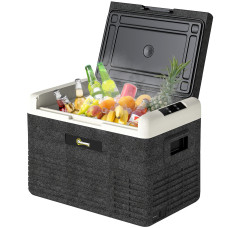12 Volt Car Refrigerator, 32QT Car Fridge Electric Cooler, 12/24V DC and 100-240V AC, -68-68 ℉, Portable Refrigerator