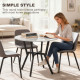 35" Round Dining Table, Modern Dining Room Table with Steel Frame, Space Saving Small Kitchen Table, White Marble