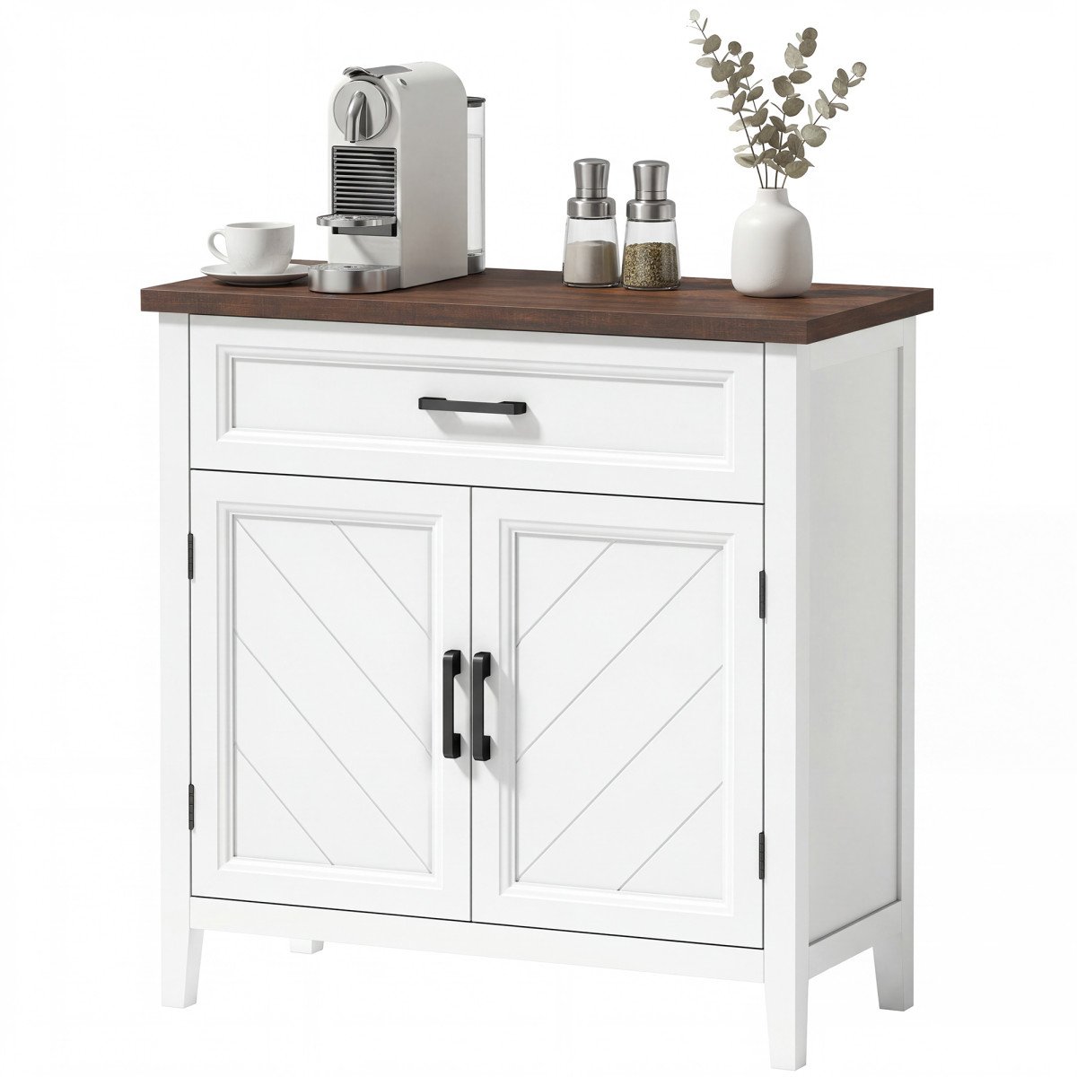 Modern Farmhouse Sideboard Buffet Cabinet with Adjustable Shelf, Storage & 2 Doors