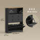 Shoe Cabinet with 2 Flip Drawers, Narrow Shoe Storage Cabinet, Black