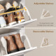 Shoe Cabinet with 2 Flip Drawers, Narrow Shoe Storage Cabinet, White