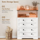 Shoe Cabinet with 2 Flip Drawers, Narrow Shoe Storage Cabinet, White