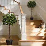 4FT Artificial Laurel Tree Set of 2, Lifelike Fake Plant with 564 Leaves, Potted Fake Plant for Home Office Decor, Green