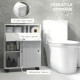 Bathroom Storage Cabinet, Bathroom Cabinet with 4 Rolling Wheels and Paper Holes, 20.5" x 6.75" x 26.5", White