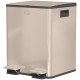 Dual Garbage Bin, Soft-Close Trash Can with Foot Pedal, 2 x 20 Liter Garbage Can with Removable Inner Buckets, Gold