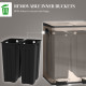 Dual Garbage Bin, Soft-Close Trash Can with Foot Pedal, 2 x 20 Liter Garbage Can with Removable Inner Buckets, Gold