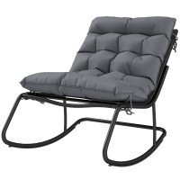 Outdoor Rocking Chair, Oversized Rocking Patio Chair with 25