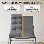 Outdoor Rocking Chair, Oversized Rocking Patio Chair with 25