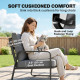 Outdoor Sofa Thick Cushions Outdoor Patio Couch Loveseat 2 Seater for Garden Black and Light Grey