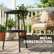 Metal Patio Side Table, 2-Tier Round End Table, for Living Room, Bedroom, Garden, Balcony, Black