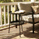 Metal Patio Side Table, 2-Tier Round End Table, for Living Room, Bedroom, Garden, Balcony, Black