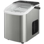 Portable Ice Maker Countertop, Self-Cleaning Ice Machine with 2 Bullet Ice Sizes, Ice Scoop, Silver