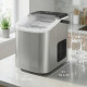Portable Ice Maker Countertop, Self-Cleaning Ice Machine with 2 Bullet Ice Sizes, Ice Scoop, Silver
