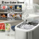 Portable Ice Maker Countertop, Self-Cleaning Ice Machine with 2 Bullet Ice Sizes, Ice Scoop, Silver