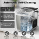 Portable Ice Maker Countertop, Self-Cleaning Ice Machine with 2 Bullet Ice Sizes, Ice Scoop, Silver