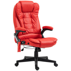 Adjustable Heated Ergonomic Massage Office Chair Swivel Vibrating High Back Faux Leather Executive Chair