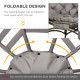 Egg Chair, Patio Lounge Chair, Foldable Basket Chair with Large Seat Cushion, Side Pocket, Sand