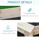 Kids Sandbox with Cover, Wooden Sand Box with Seat, Outdoor Children Sand Pit for Backyard, Garden for Ages 3-8, Natural