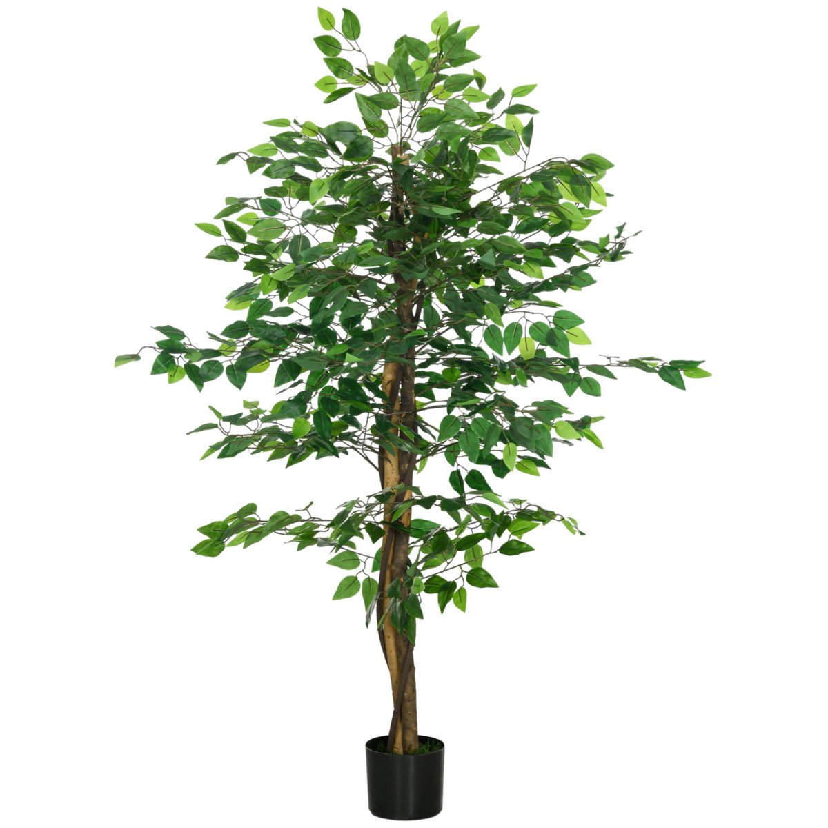 5ft Artificial Tree Ficus, Indoor Fake Plant with Pot, for Home Decor