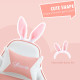 Cute Racing Gamer Chair, PU Leather Gaming Chair with Footrest, Headrest and Lumbar Support, Pink