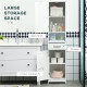 3-Piece Bathroom Furniture Set, Modern Bathroom Storage Cabinet with Drawers and Shelves, Tall and Small Floor Cabinets, Wall-mounted Medicine Cabinet, White