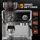 15 Bar Coffee Maker Espresso Machine with Grinder Milk Frother Stainless Steel Espresso Maker for Cappuccino Latte Black
