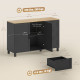 Buffet Cabinet with Soft-Close Doors, Modern Sideboard with 3 Drawers for Living Room, Kitchen, Dining Room, Black