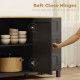 Buffet Cabinet with Soft-Close Doors, Modern Sideboard with 3 Drawers for Living Room, Kitchen, Dining Room, Black
