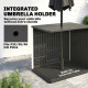 30 Gallon Storage Box, Outdoor Side Table with Umbrella Holder, Black