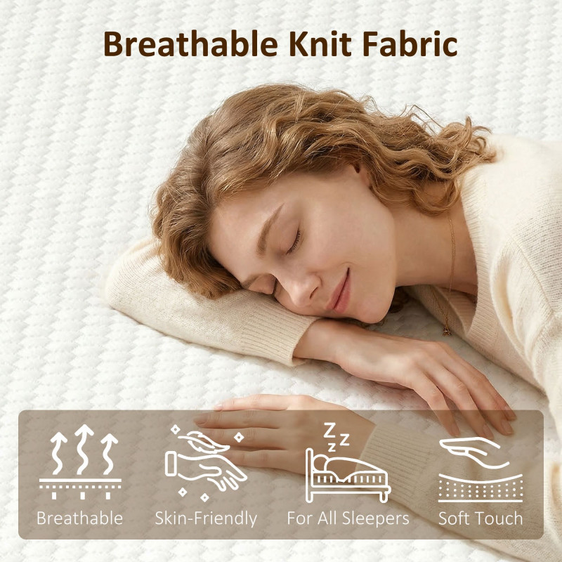 Full Mattress 6 Inch Memory Foam Mattress in a Box, Pressure Relief & Lumbar Support, CertiPUR-US Certified, Medium Firm