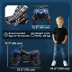 Qaba 6V Kids ATV, 4 Wheeler Electric Ride on Car with Music and LED Headlights, for Ages 37-72 Months Boys and Girls, Blue