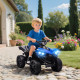 Qaba 6V Kids ATV, 4 Wheeler Electric Ride on Car with Music and LED Headlights, for Ages 37-72 Months Boys and Girls, Blue