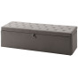 Storage Ottoman, Upholstered Velvet End of Bed Bench, Button Tufted Storage Bench for Bedroom, Living Room, Grey