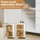Mobile Lateral Filing Cabinet with 5 Drawers, Printer Stand with Power Outlets and USB Ports for Home Office, White