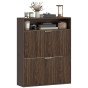 Shoe Cabinet with 2 Flip Drawers Narrow Shoe Storage Cabinet with Top Shelf for Entryway Hallway Coffee