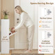 Shoe Cabinet with 2 Flip Drawers Narrow Shoe Storage Cabinet with Top Shelf for Entryway Hallway White