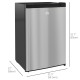 Upright Freezer, 3 Cu.Ft Mini Freezer with Reversible Single Door, Adjustable Thermostat for Home, Dorm, Silver