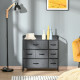 7-Bin Dresser Storage Tower Cabinet Organizer Unit, Easy Pull Fabric Bins with Metal Frame for Bedroom