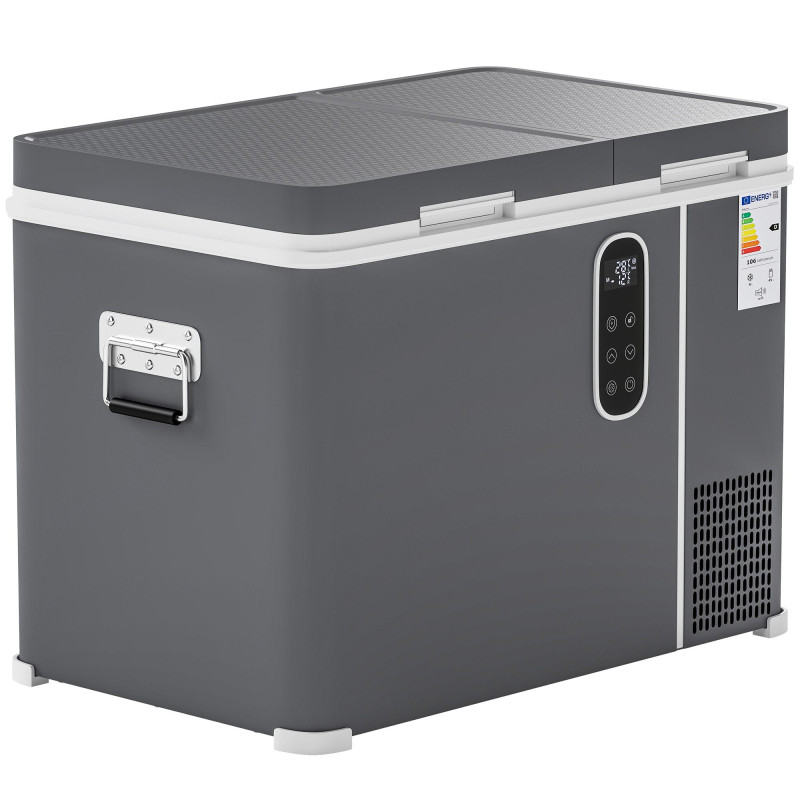 12 Volt Car Refrigerator, Dual Zone 48 QT Car Fridge with App Control, 12/24V DC and 100-240V AC,