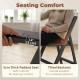 4 Pack Folding Chairs, Foldable Resin Chair with Padded Seat, Portable Indoor Outdoor Seat for Office Events Dining