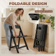 4 Pack Folding Chairs, Foldable Resin Chair with Padded Seat, Portable Indoor Outdoor Seat for Office Events Dining