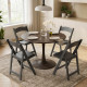 4 Pack Folding Chairs, Foldable Resin Chair with Padded Seat, Portable Indoor Outdoor Seat for Office Events Dining