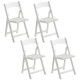 4 Pack Folding Chairs, Foldable Resin Chair with Padded Seat, Portable Indoor Outdoor Seat for Office Events Dining