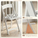 4 Pack Folding Chairs, Foldable Resin Chair with Padded Seat, Portable Indoor Outdoor Seat for Office Events Dining