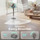 20dB Silent Standing Fan, Oscillating Fan with 12 Speeds, LED Light, WiFi & Remote Control, 12H Timer